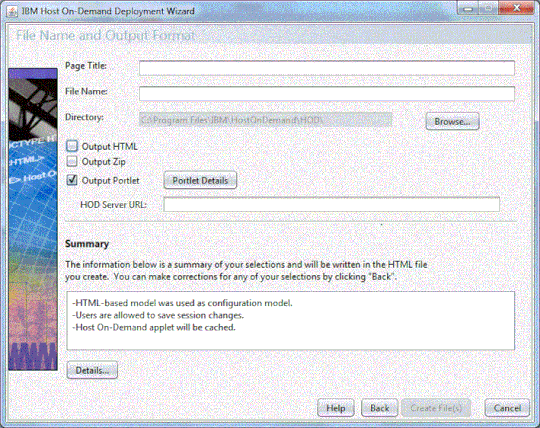 File Name and Output Format