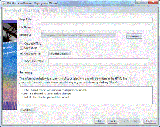 File Name and Output Format